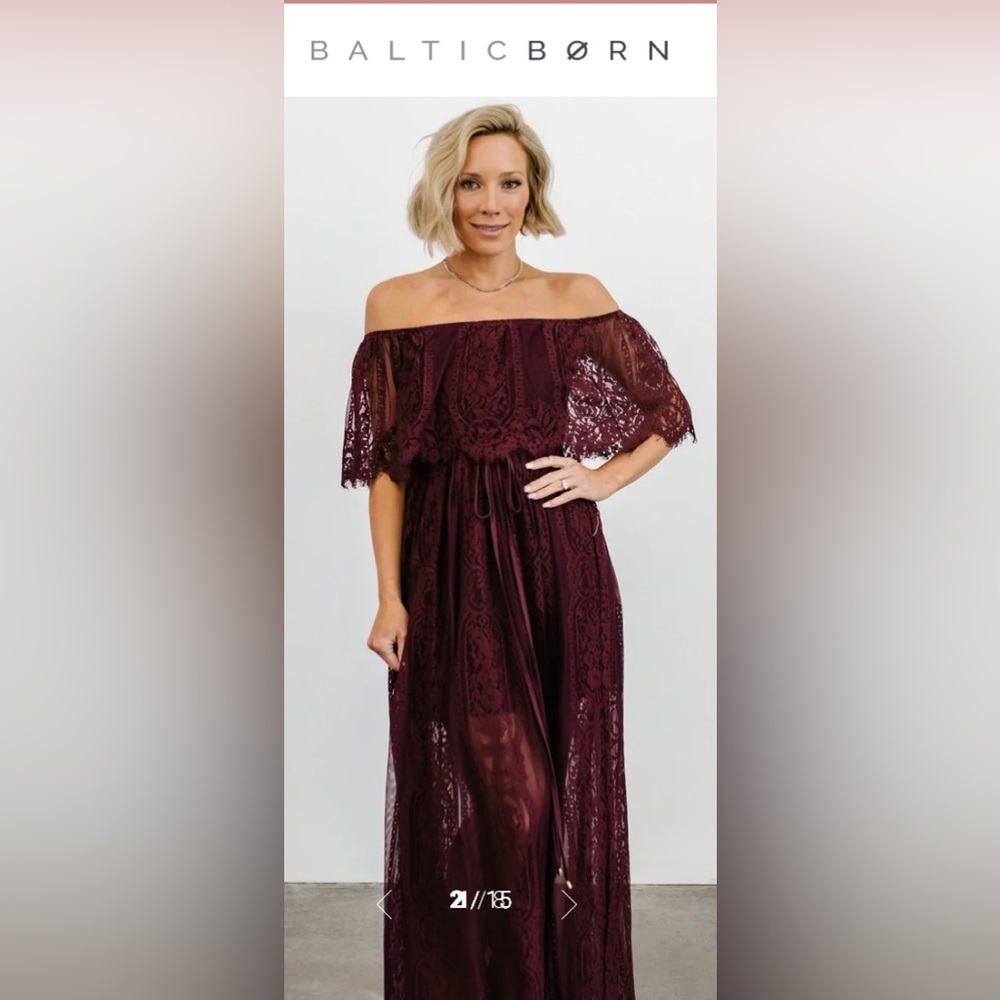 NEVER WORN BALTIC BORN CAROLINE LACE MAXI DRESS - SIZE S